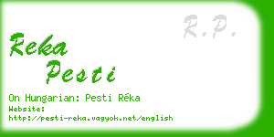 reka pesti business card
