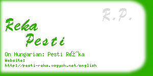 reka pesti business card